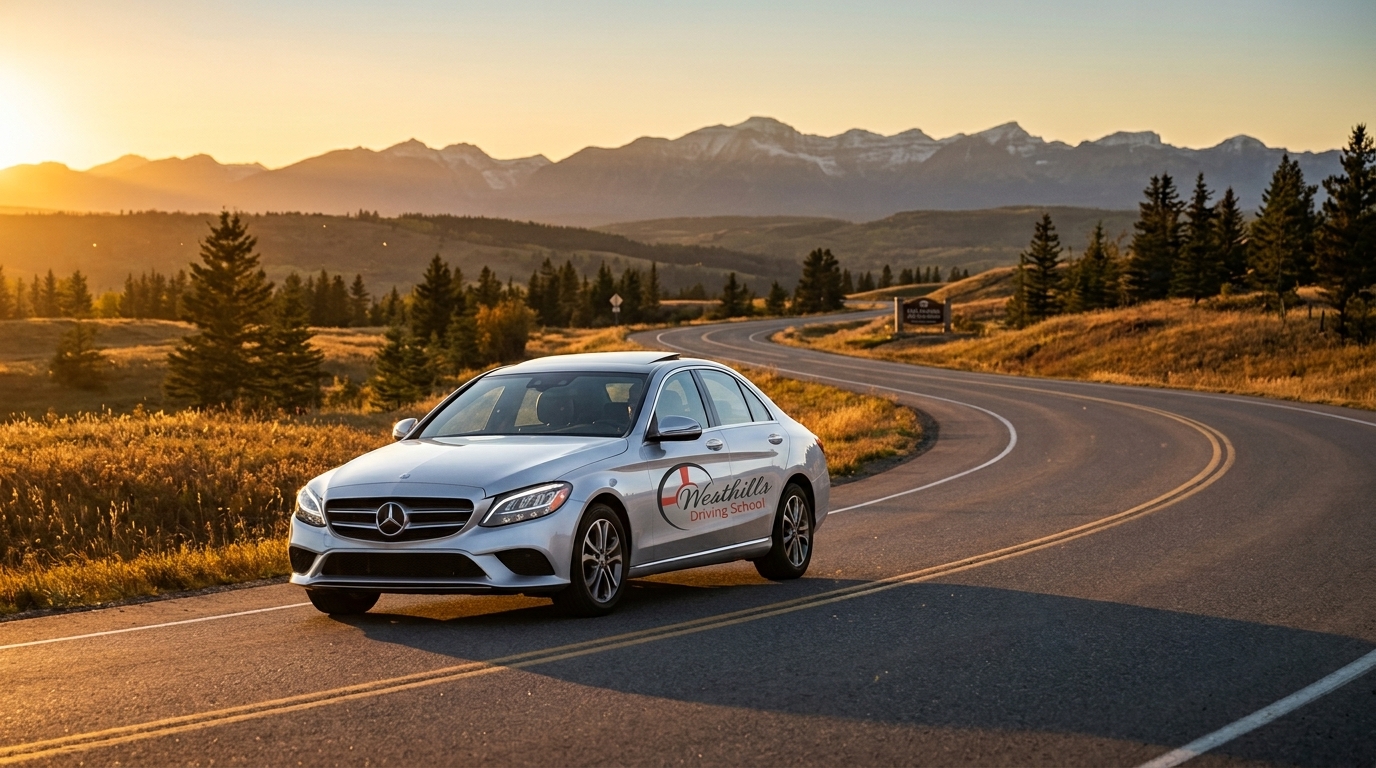 silver car driving scenic road 202607150127